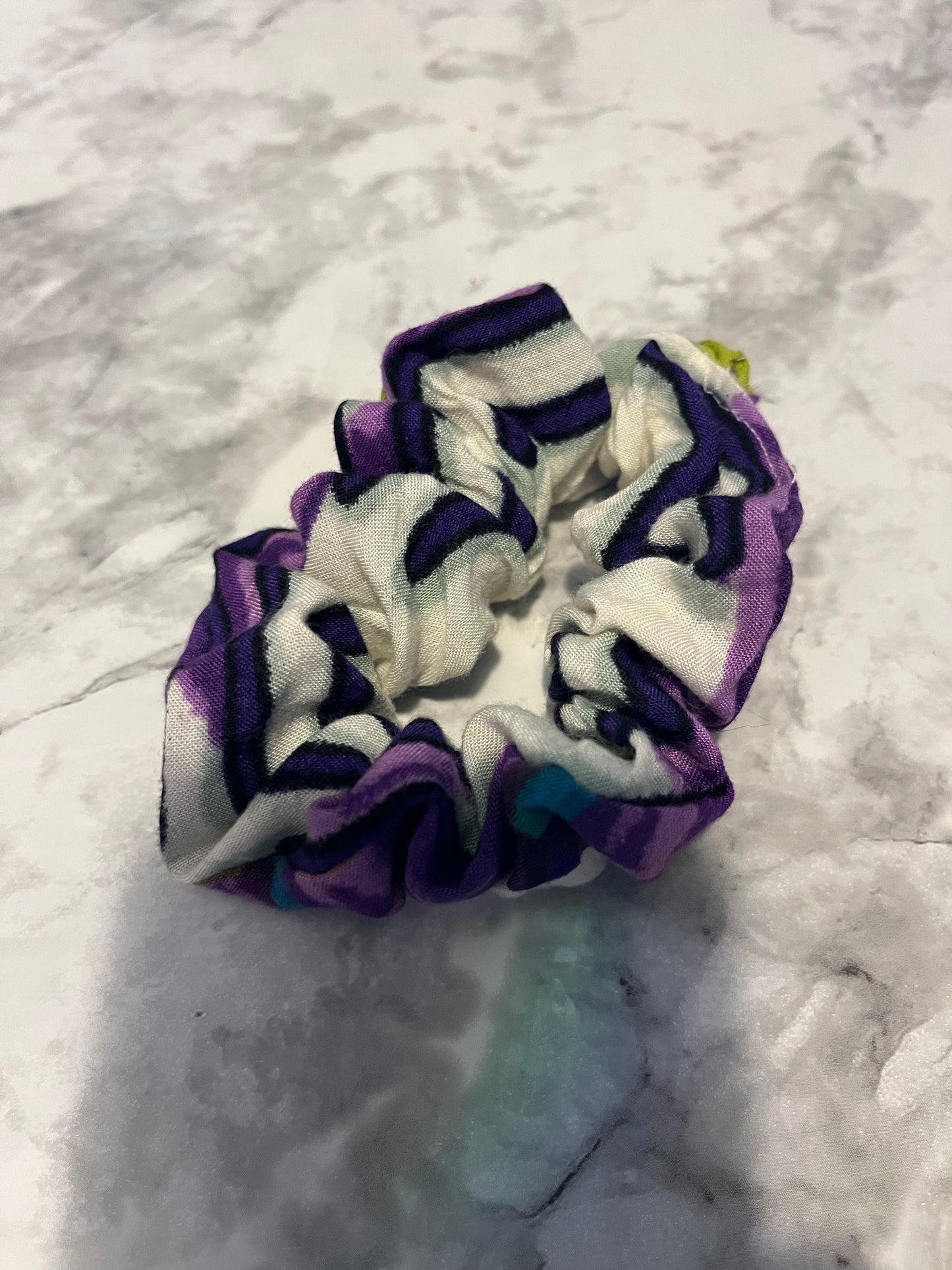 Purple Blue White Standard Scrunchie