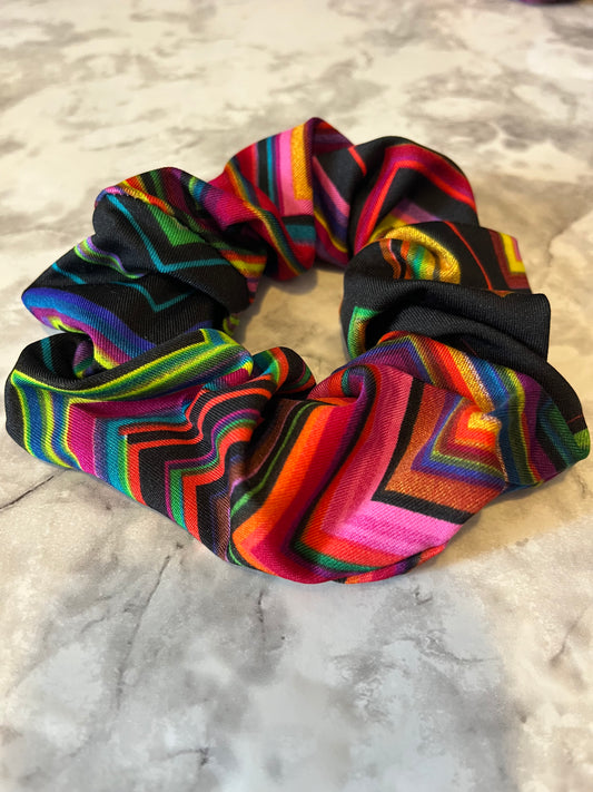 Chevron Rainbow Standard Size Scrunchie