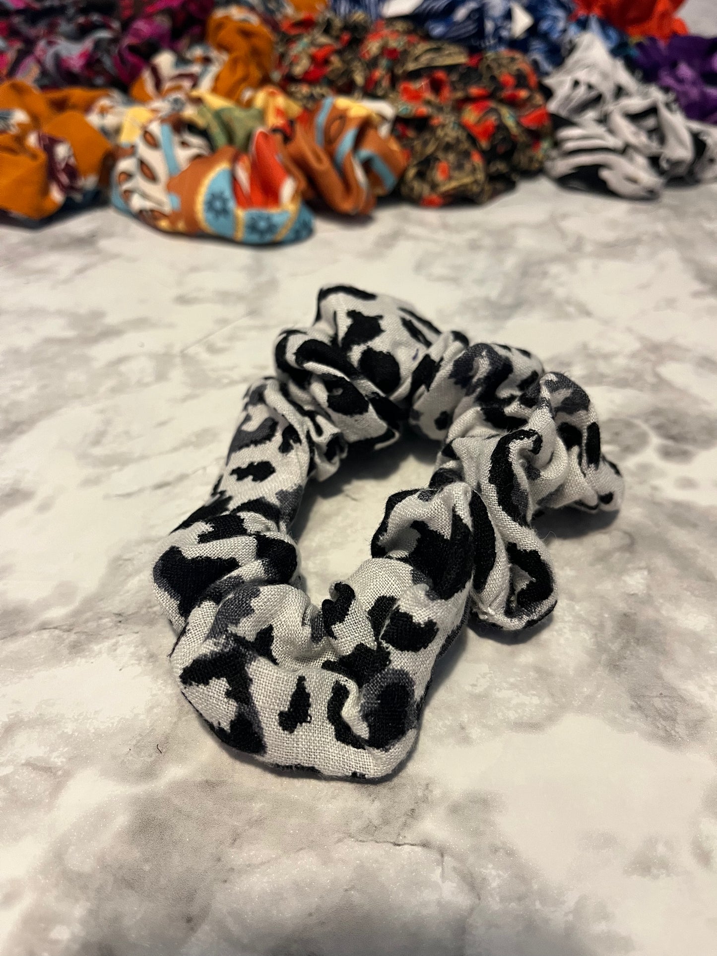 Black and White Standard Scrunchie